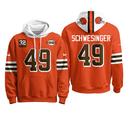 Cleveland Browns 1946 Anniversary Patch Hoodie - Stitched