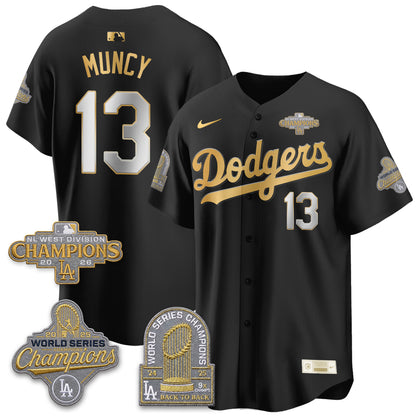 Los Angeles Dodgers 2026 NL West Champs Gold Vapor Jersey- Stitched