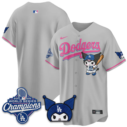 Los Angeles Dodgers Kuromi Edition Vapor Jersey - Stitched