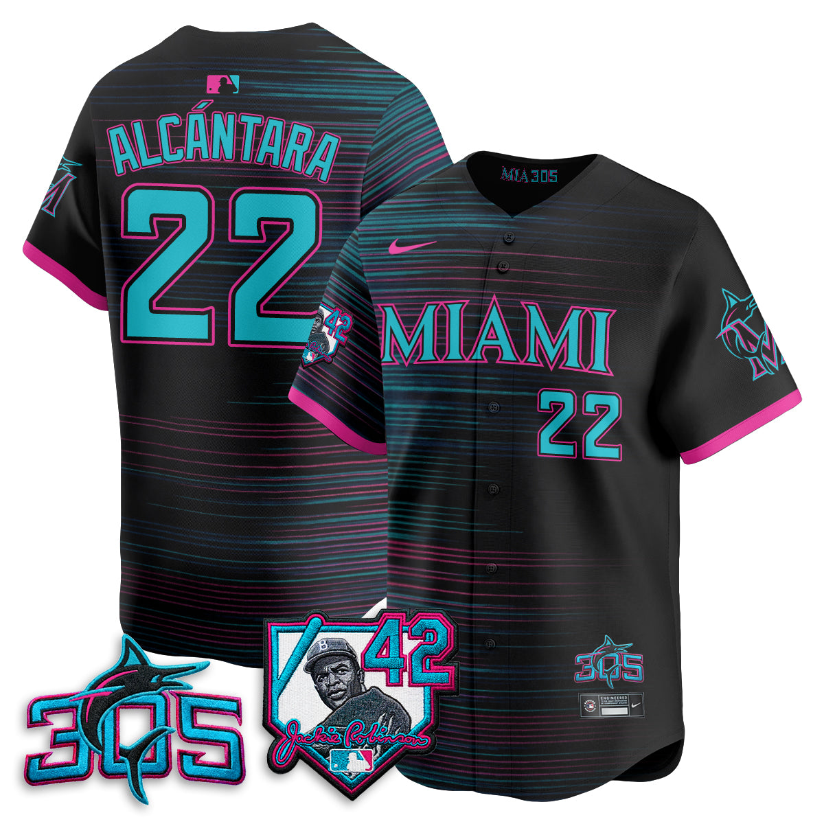 MIA 2026 Jackie Robinson New Era Vapor Limited Jersey - All Stitched