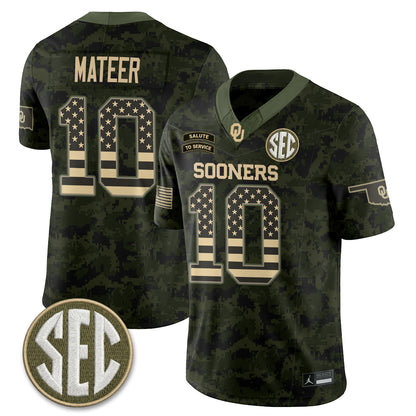 Oklahoma Sooners 2026 Salute to Service Vapor Jersey - Stitched