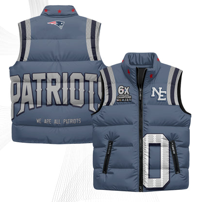 New England Patriots Rivalries Puffer Vest - Printed
