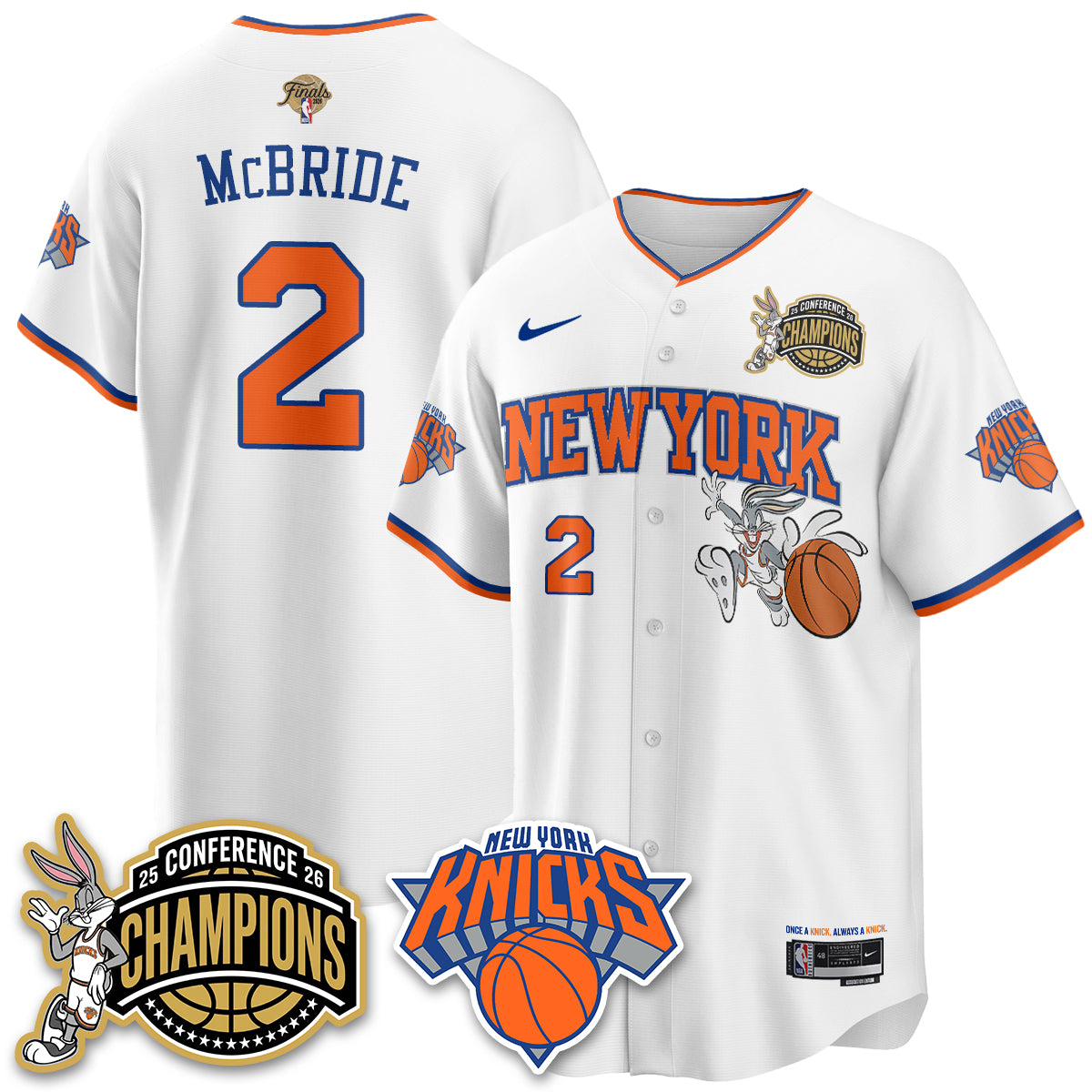 New York Knicks 2026 NBA Finals x Bunny Vapor Jersey V2- Stitched