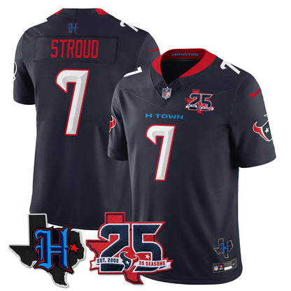HOU 25th Seasons in 2026 Basic Vapor Limited Jersey - All Stitched
