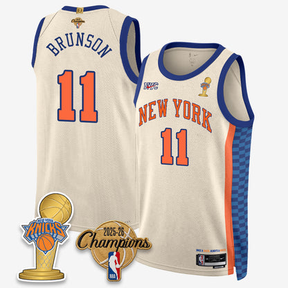 NYK 2026 NBA Champions Gold Edition Vapor Jersey - Stitched n3