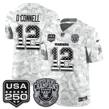 Las Vegas Raiders 2026 Salute to Service Edition Vapor Jersey - Stitched