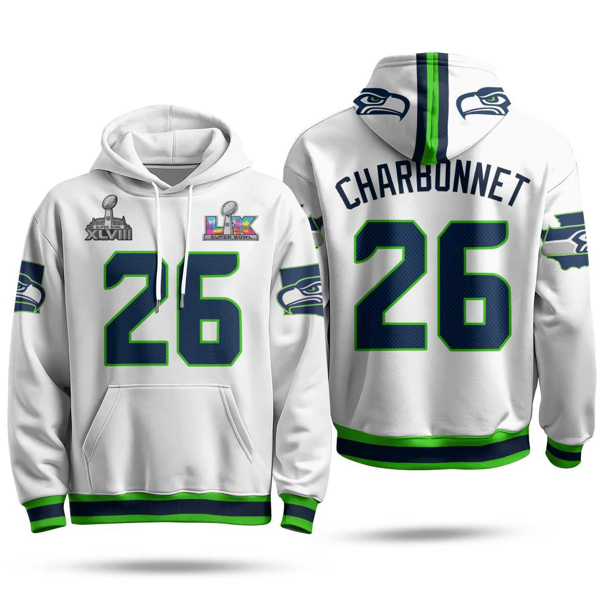SEA S.Bowl Champs Fleece Hoodie - Printed