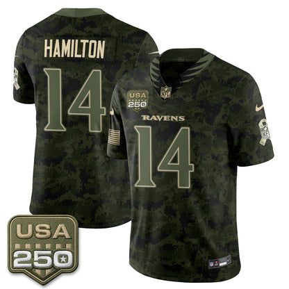 Baltimore Ravens 2026 Salute to Service Vapor Jersey - Stitched