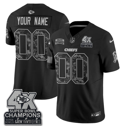 KC 2026 Salute to Service Vapor Custom Jersey V2- Stitched