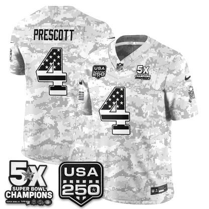 Dallas Cowboys 2026 Salute to Service Edition Vapor Jersey V2- Stitched