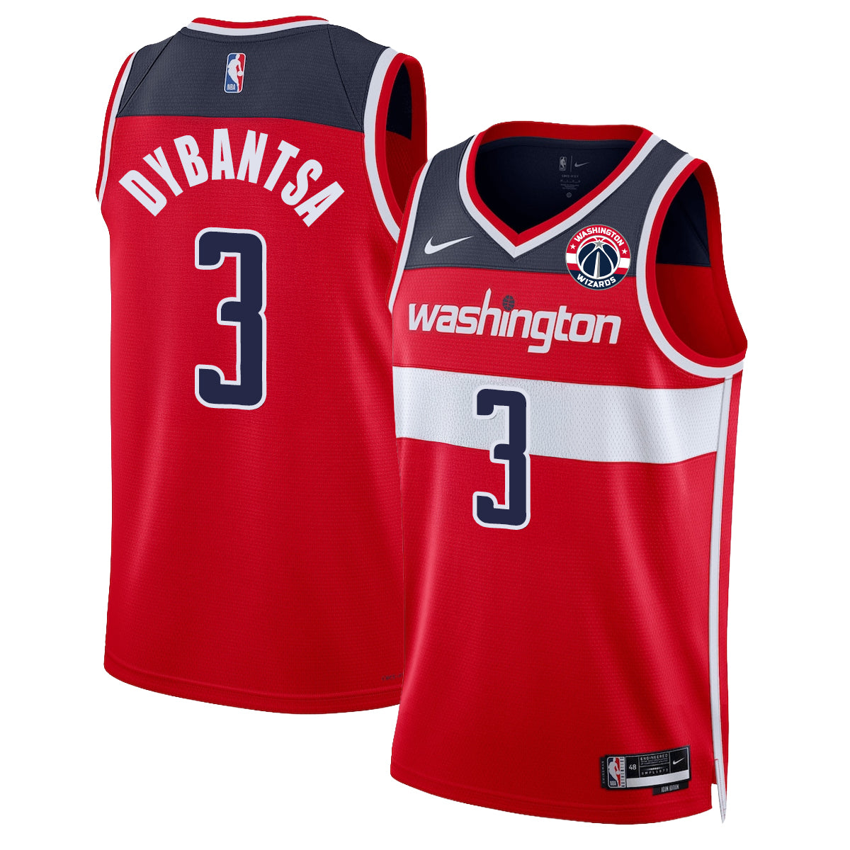 Washington Wizards 2026 Basketball Draft Pick #1 Vapor Jersey - Stitched