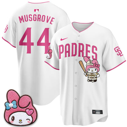 San Diego Padres x Pink Sanrio Friend Vapor Jersey - Stitched