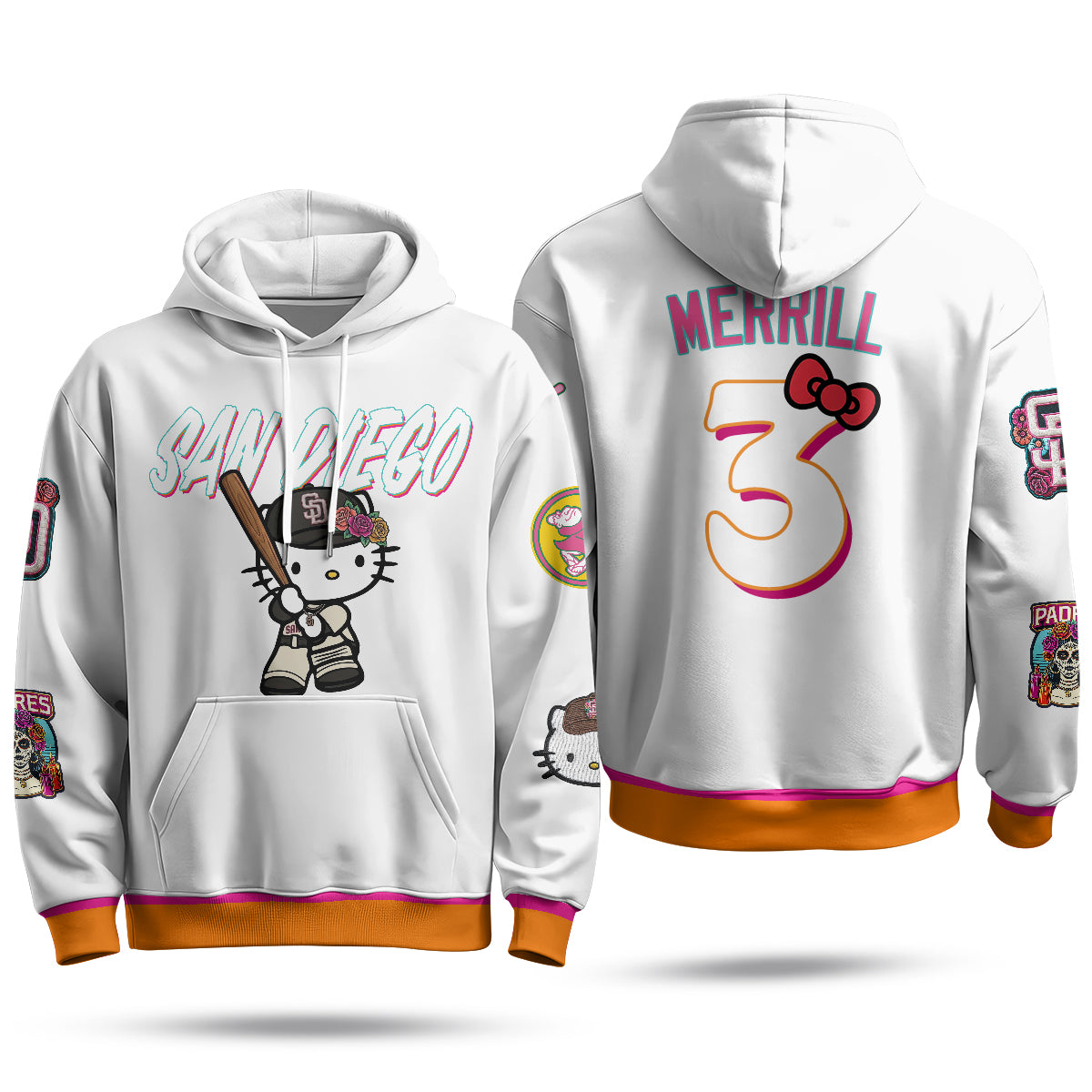 San Diego Padres x Meow KT Fleece Hoodie - Printed