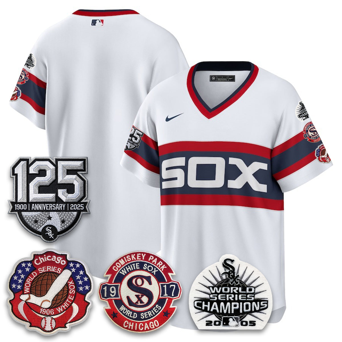 CWS 125th Anniversary - W.S Champions Edition Vapor Jersey - Stitched