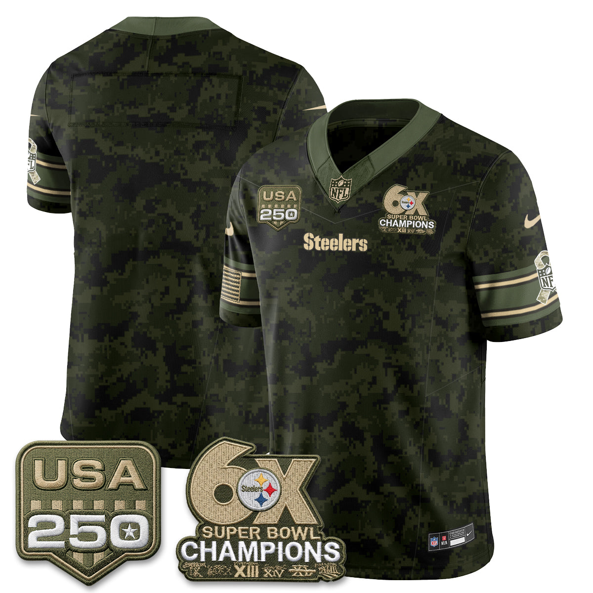 Pittsburgh Steelers 2026 Salute to Service Edition Vapor Jersey - Stitched