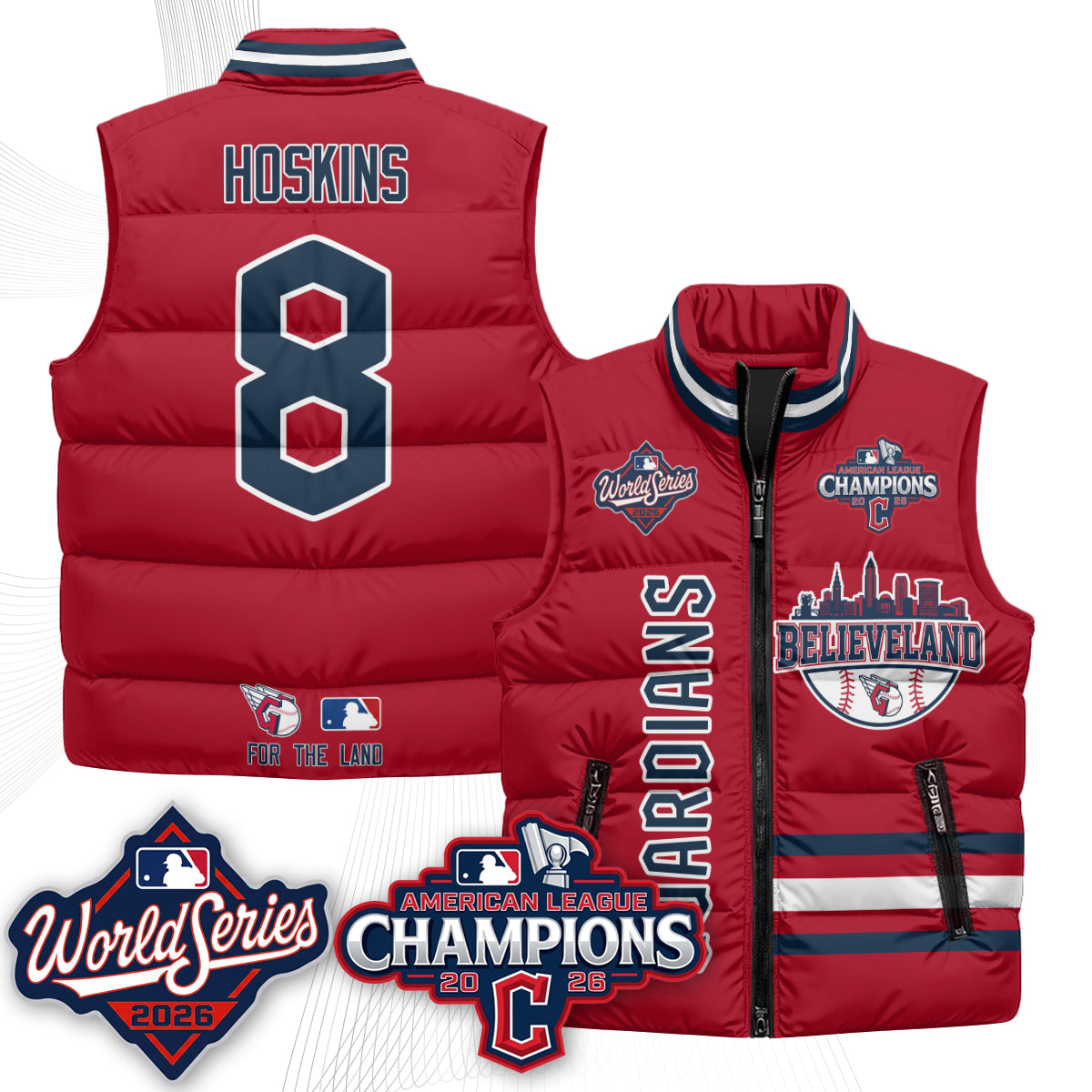 CLE 2026 AL Champions Puffer Vest - Printed