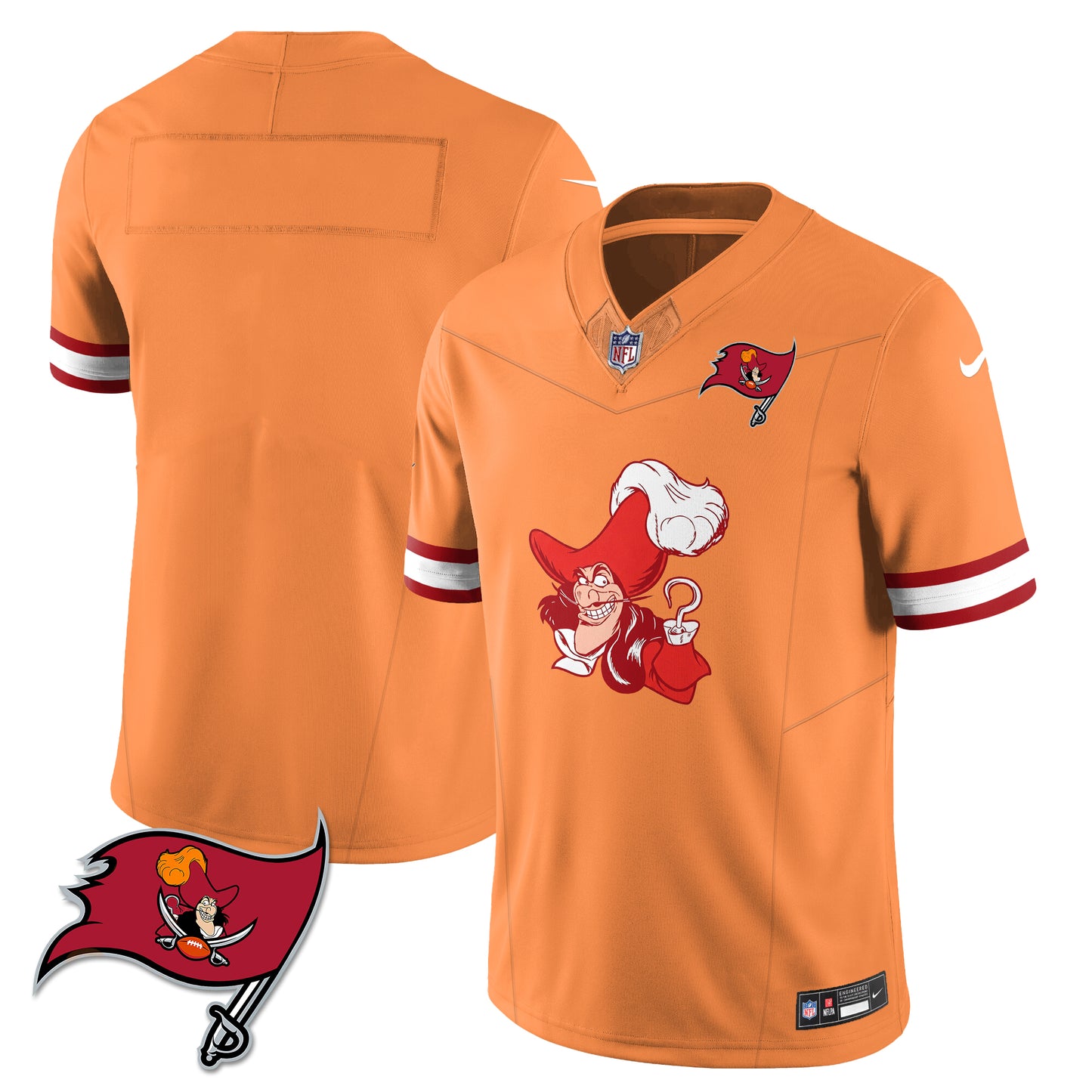 Tampa Bay Buccaneers x Red Coat Captain Edition Vapor Jersey - Stitched