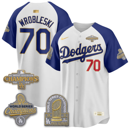 Los Angeles Dodgers 2026 NL West Champs Gold Vapor Jersey- Stitched
