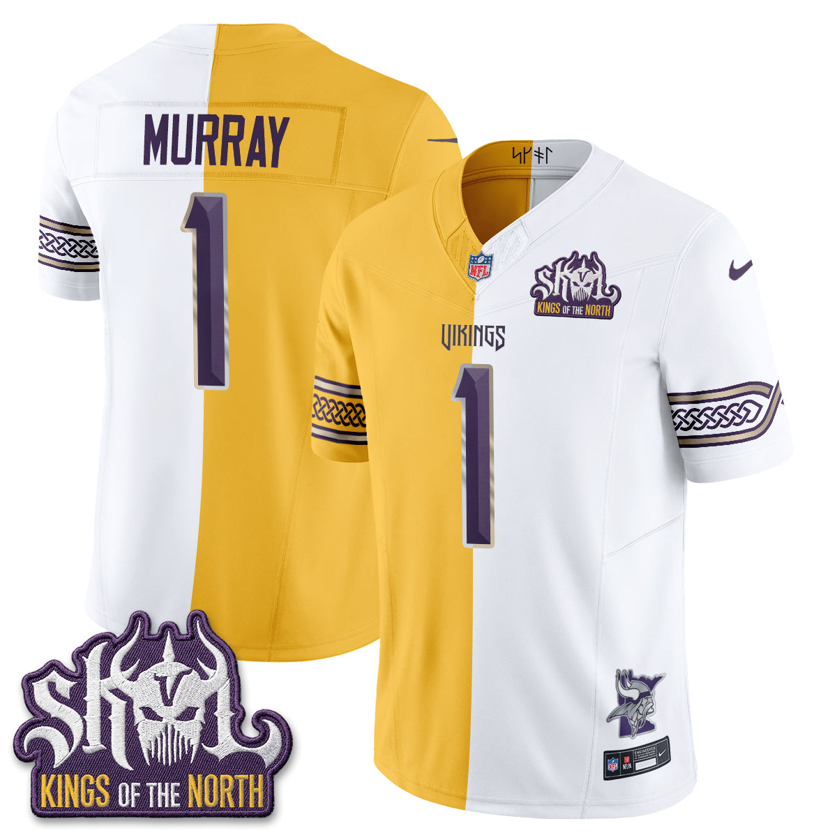 Minnesota Vikings 2026 Rivalries Split V2 Vapor Jersey - Stitched