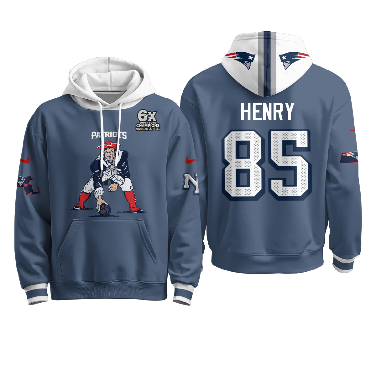 New England Patriots Minuteman Edition Hoodie - Stitched
