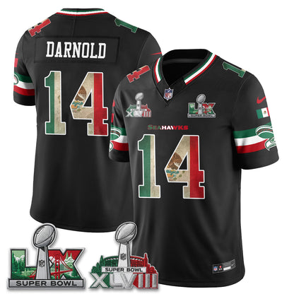 Seattle Seahawks Mexico Edition Vapor Jersey V2- Stitch