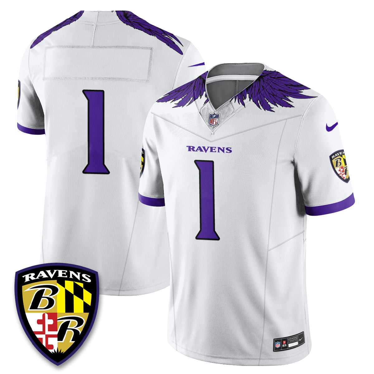 Baltimore Ravens Halloween Edition Vapor Jersey - Stitched