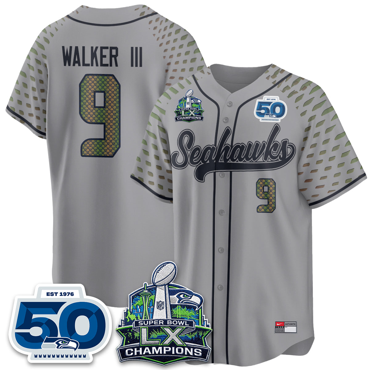 SEA SB LX Champs Vapor Baseball Jersey - Stitch