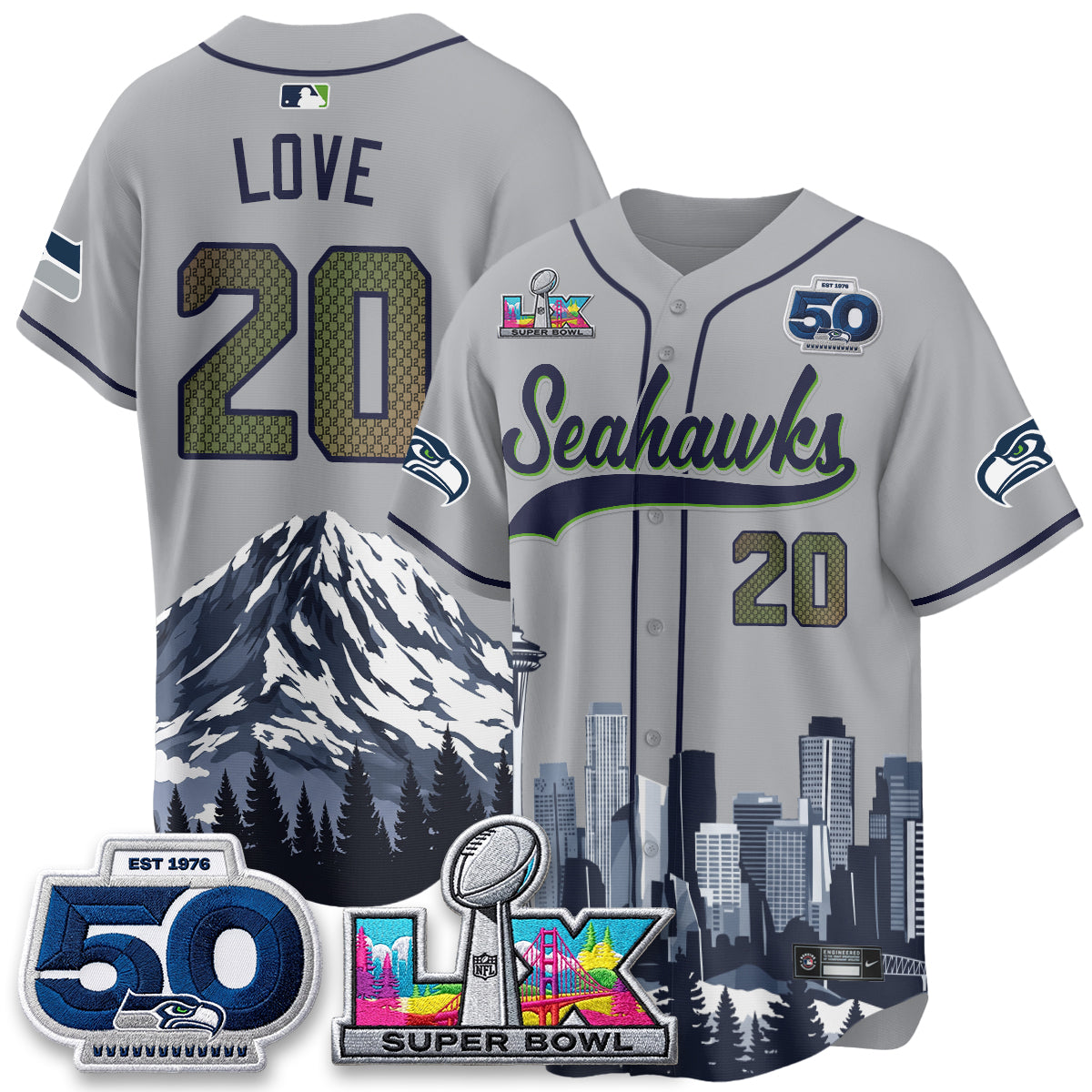 Seattle Seahawks City Edition Vapor Baseball Jersey - Stitch