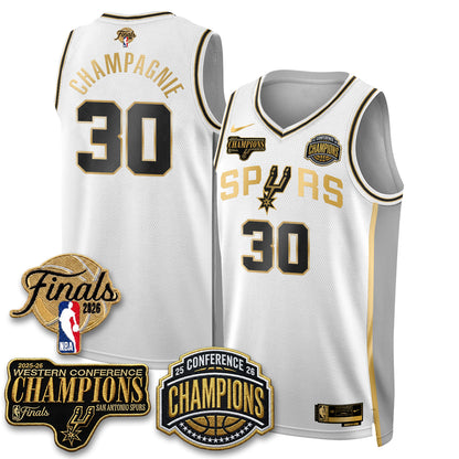 SAS 2026 NBA Western Conference Champions Vapor Jersey - Stitched N5