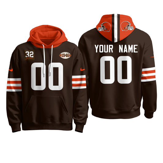 CLE 1946 Anniversary Patch Custom Hoodie - Stitched