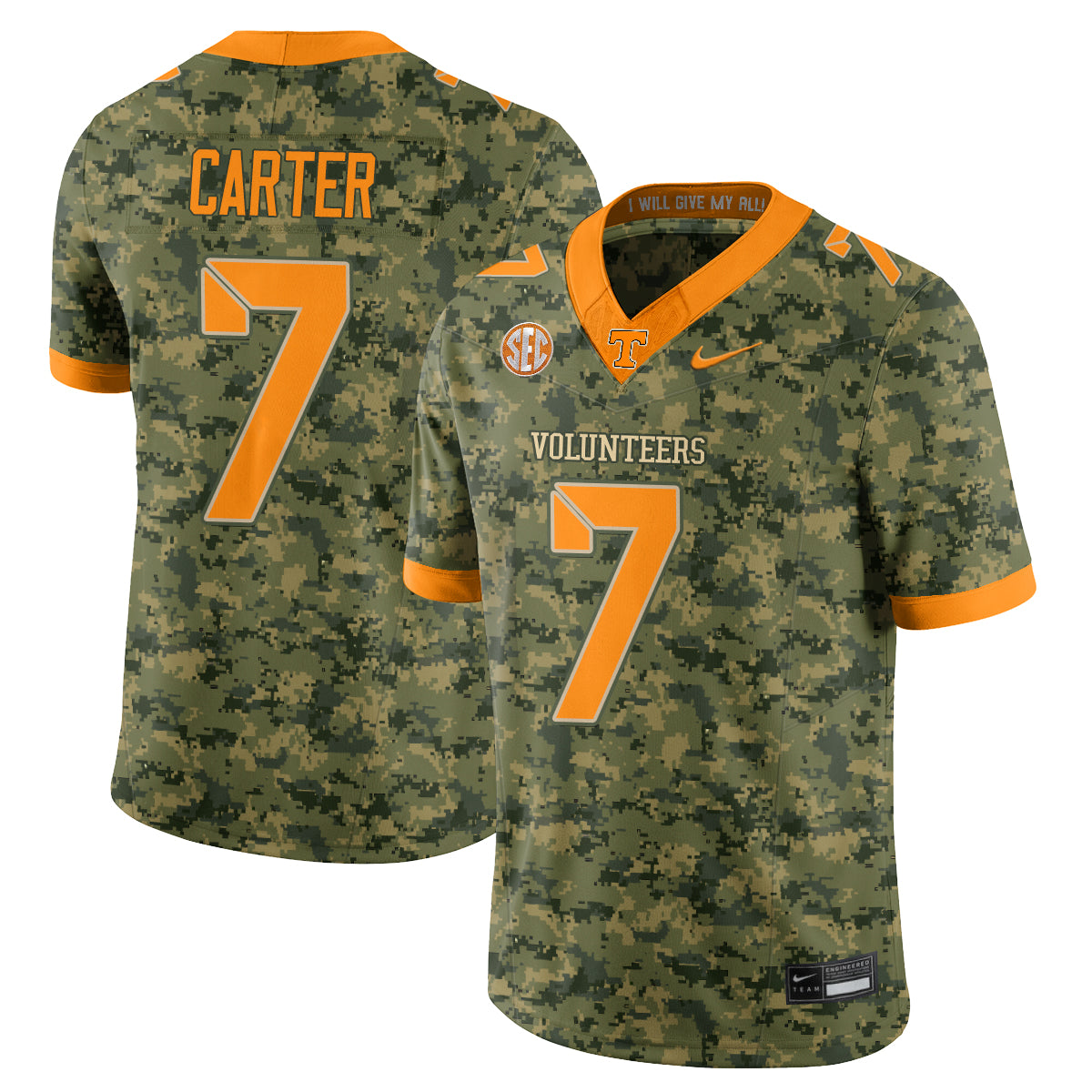 TENN 2026 Camouflage Edition Vapor Jersey - Stitched