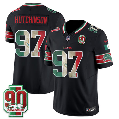 Detroit Lions Mexico Edition Vapor Jersey - Stitched