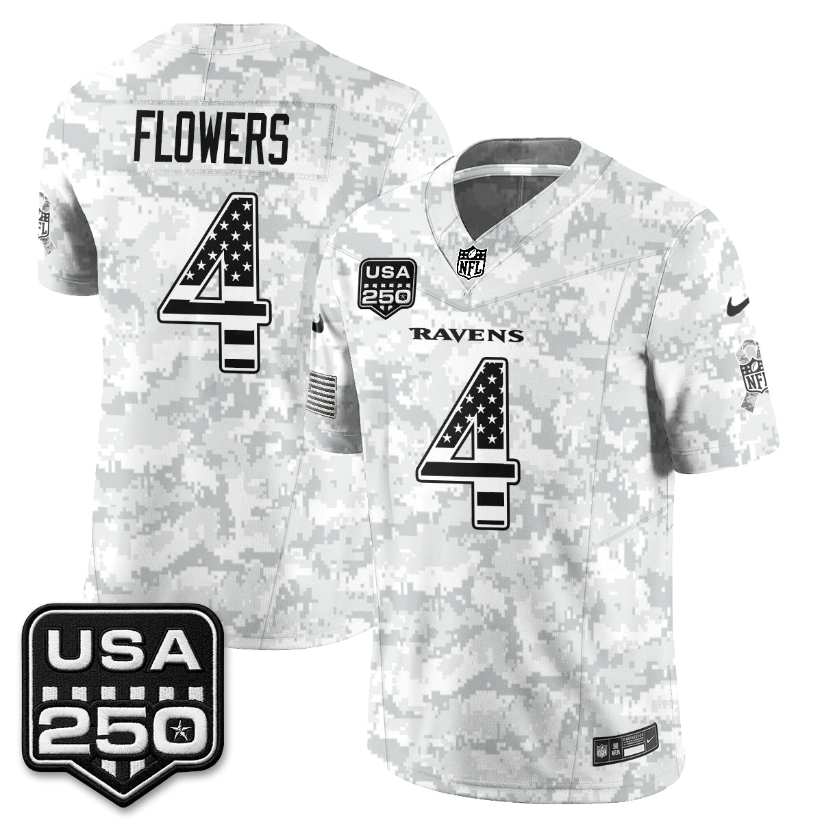 Baltimore Ravens 2026 Salute to Service Vapor Jersey - Stitched