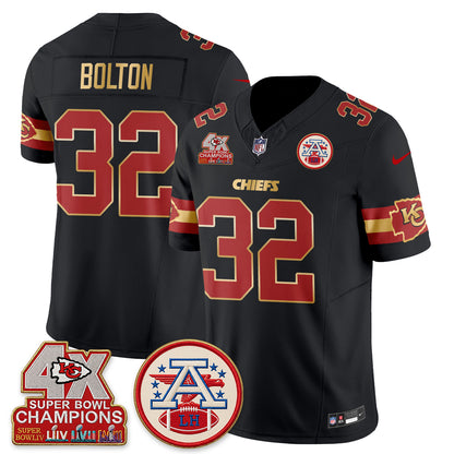 KC 4X Champs Gold Edition Vapor Jersey - Stitched