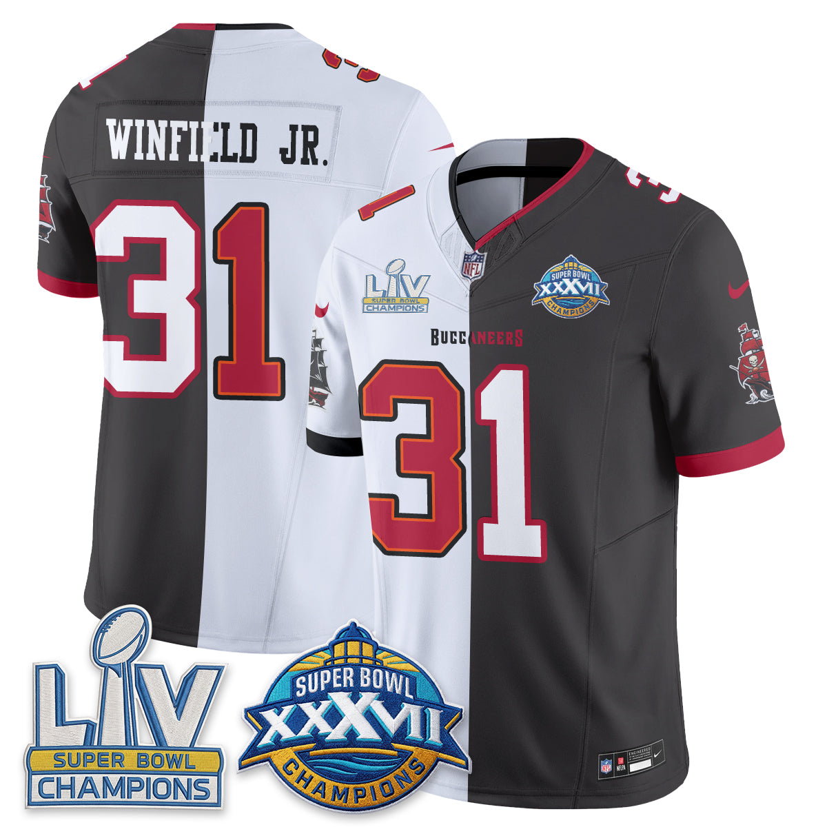 Tampa Bay Buccaneers S.Bowl Split Edition Vapor Jersey - Stitched