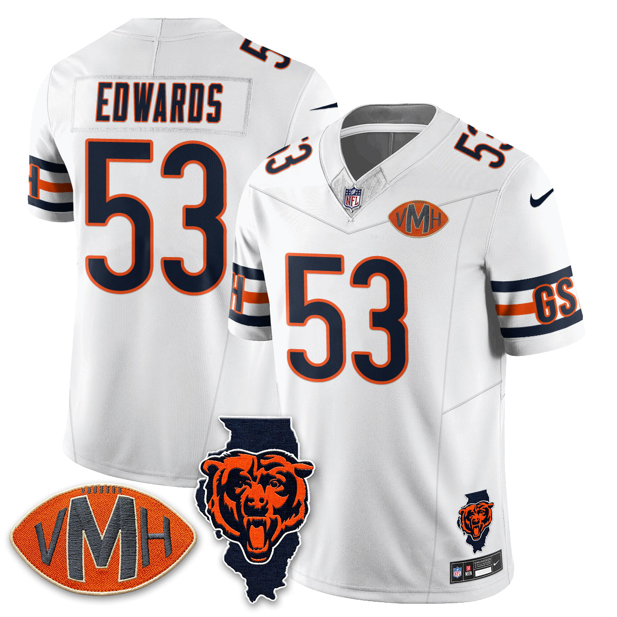 Chicago Bears Polar Bear Edition Vapor Jersey - Stitched