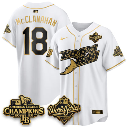 TB 2026 AL Champions Gold Edition Vapor Jersey - Stitched