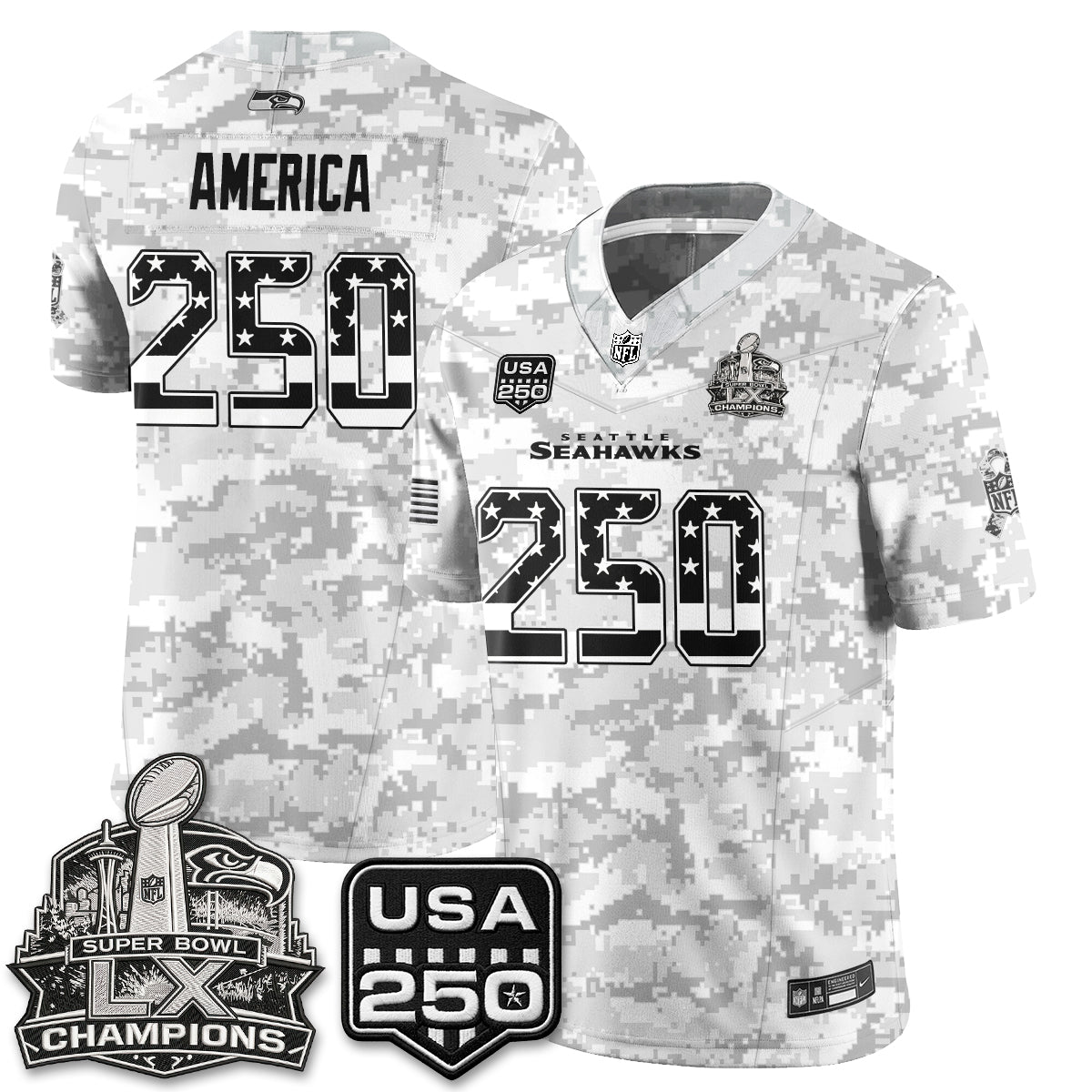 SEA 2026 Salute to Service Edition Vapor Jersey - Stitched n5