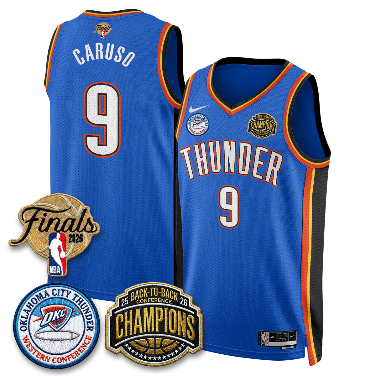 OKC 2026 NBA Western Conference Champions Vapor Jersey - Stitched