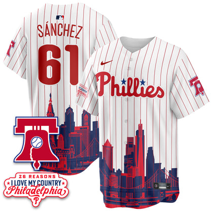 Philadelphia Phillies "26 Reasons I Love My Country" Edition Vapor Jersey - Stitched