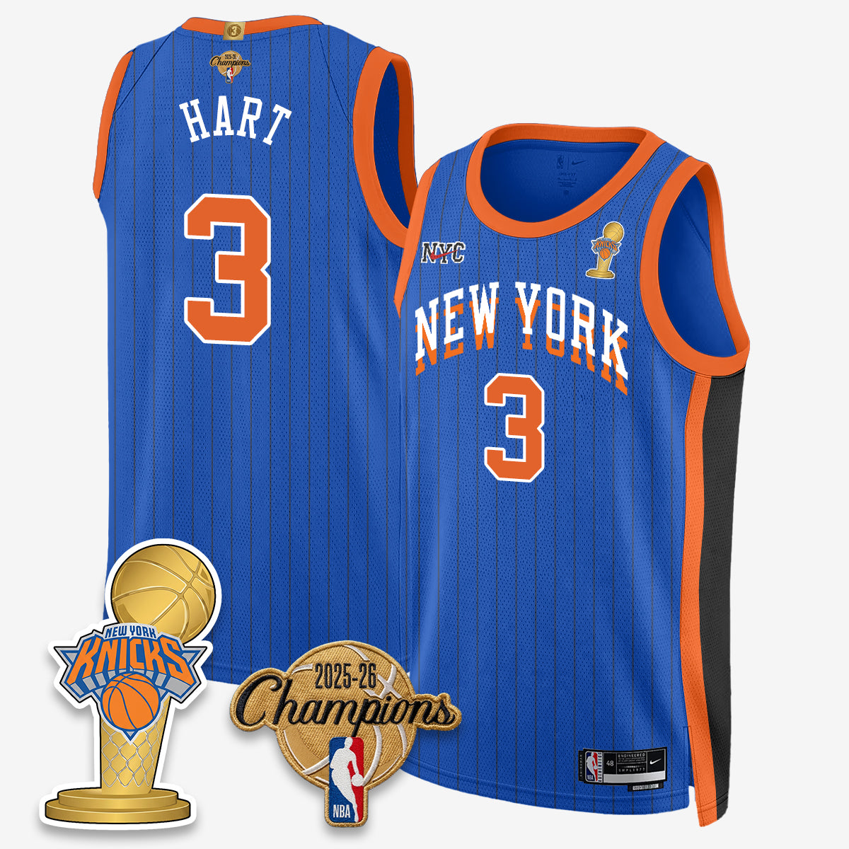 NYK 2026 NBA Champions Gold Edition Vapor Jersey - Stitched n3