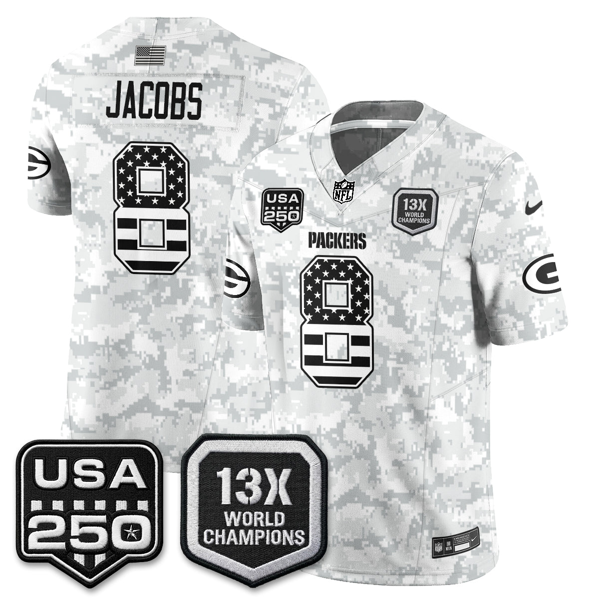 Green Bay Packers 2026 Salute To Service Edition Vapor Jersey - Stitched
