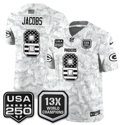 Green Bay Packers 2026 Salute To Service Edition Vapor Jersey - Stitched