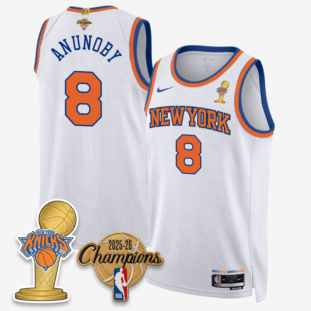 NYK 2026 NBA Champions Gold Edition Vapor Jersey - Stitched n3