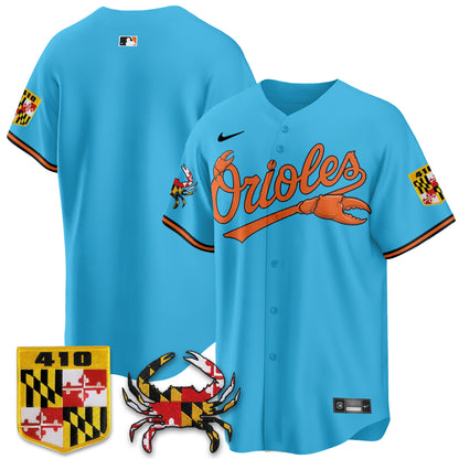 Baltimore Orioles Crab x Maryland Vapor Limited Jersey - Stitched