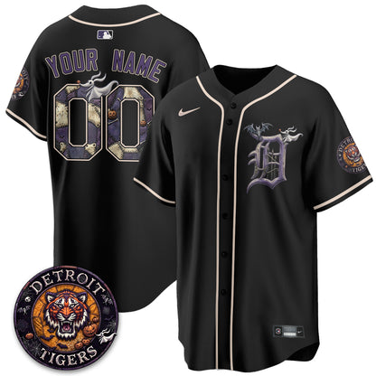 Detroit Tigers Nightmare Edition Vapor Limited Custom Jersey - Stitched