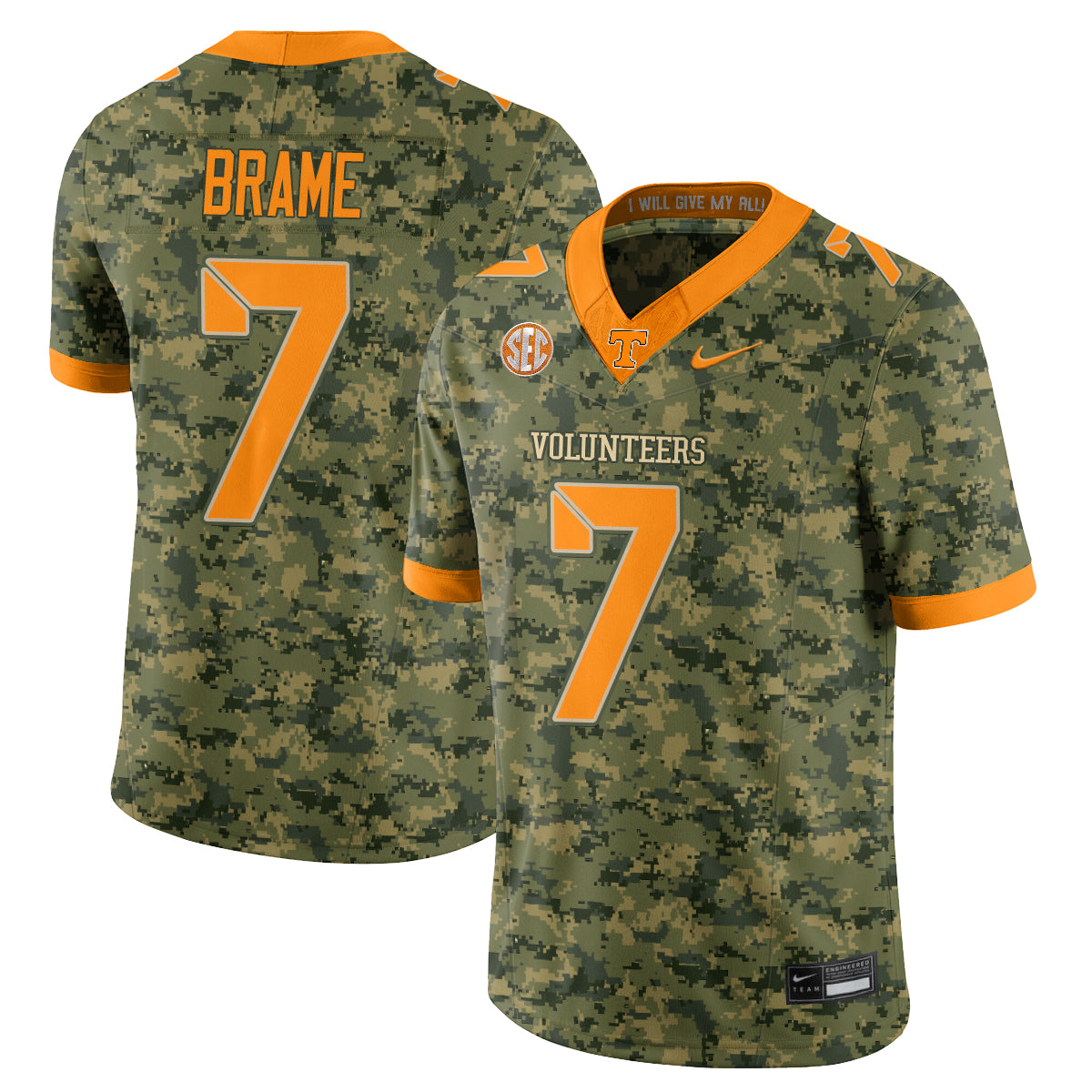 TENN 2026 Camouflage Edition Vapor Jersey - Stitched