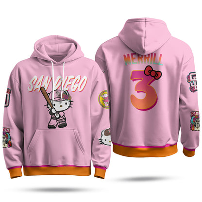San Diego Padres x Meow KT Fleece Hoodie - Printed