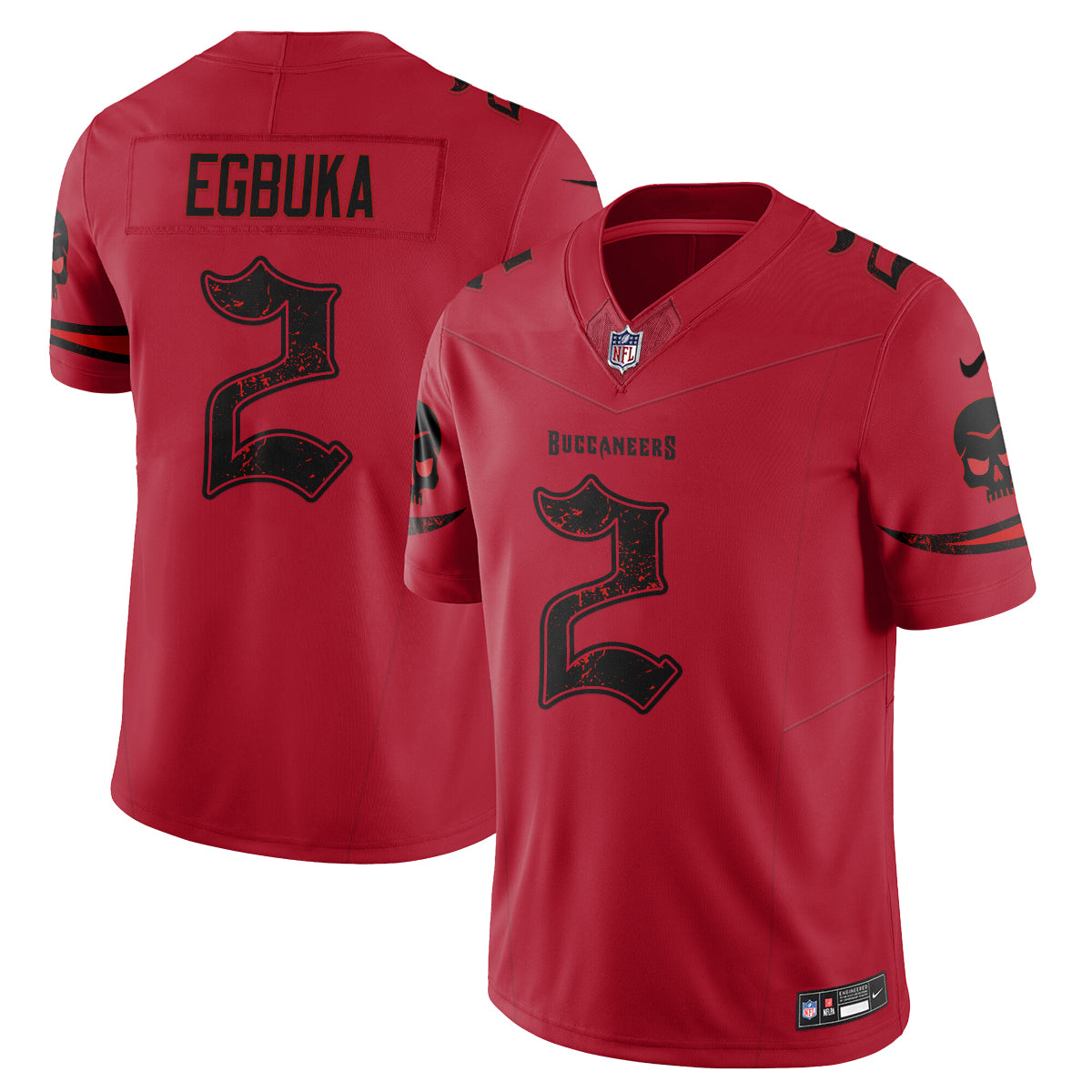 Tampa Bay Buccaneers Skull Edition Vapor Jersey - Stitched