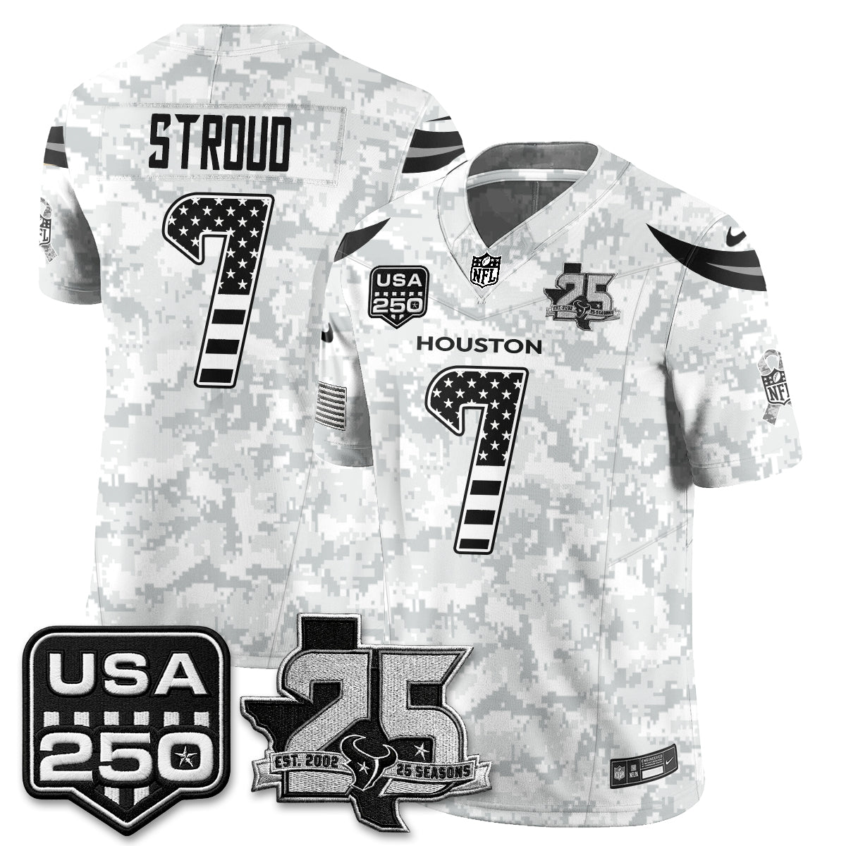 HOU 2026 Salute to Service Edition Vapor Jersey - Stitched